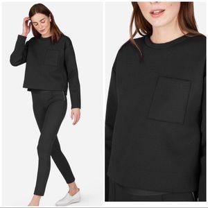 Never worn, Everlane black cropped sweatshirt
